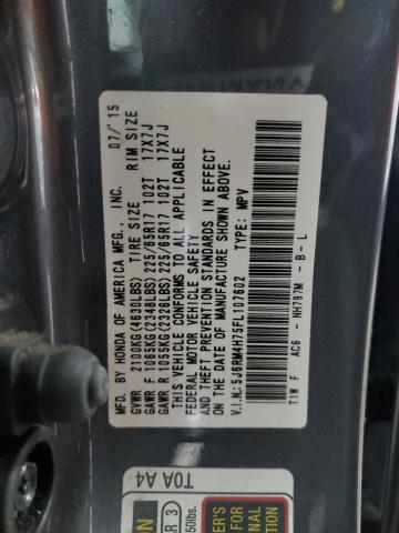 2015 HONDA CR-V EXL - 5J6RM4H75FL107602