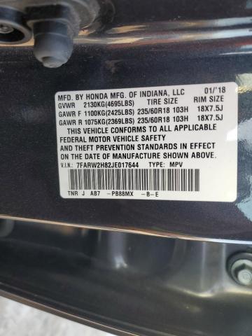 2018 HONDA CR-V EXL - 7FARW2H82JE017644