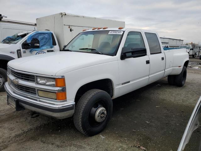 CHEVROLET GMT 400 1994 white crew pic gas 1GCHK33N5RJ329354 photo #1