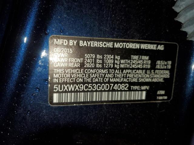 VIN 5UXWX9C53G0D74082 2016 BMW X3 no.13