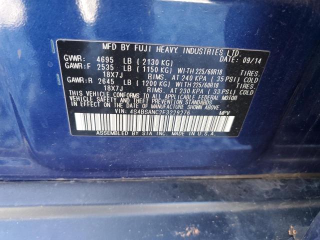 2015 SUBARU OUTBACK 2. - 4S4BSANC2F3229276