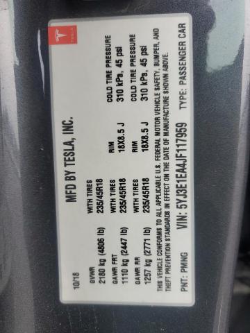 2018 TESLA MODEL 3 - 5YJ3E1EA4JF117959