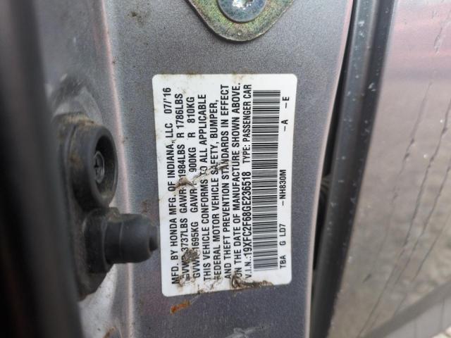 2016 HONDA CIVIC LX - 19XFC2F68GE236518
