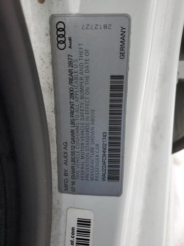 2017 AUDI A7 PRESTIG WAU22AFC9HN021743