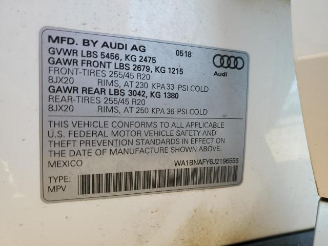 2018 AUDI Q5 PREMIUM - WA1BNAFY6J2196555