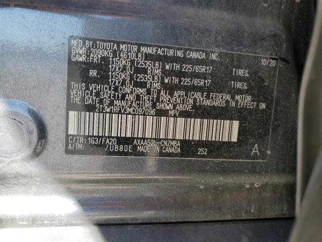 2021 TOYOTA RAV4 XLE - 2T3W1RFV3MC097096