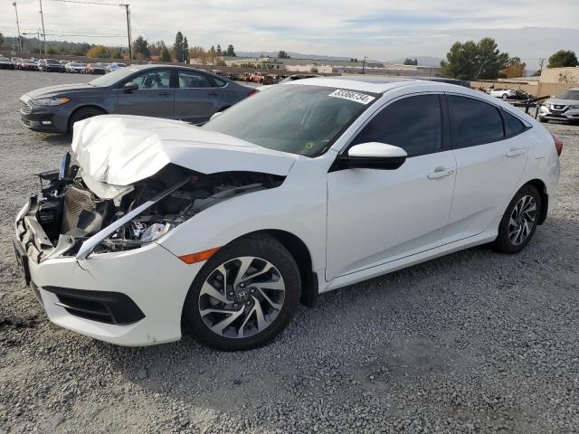 HONDA CIVIC EX 2018 white  gas 2HGFC2F71JH536262 photo #1