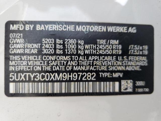 VIN 5UXTY3C0XM9H97282 2021 BMW X3 no.13