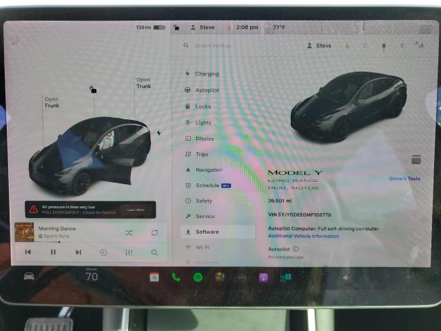 VIN 5YJYGDEE0MF108779 2021 TESLA MODEL Y no.9