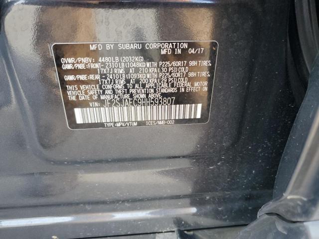 2017 SUBARU FORESTER 2 - JF2SJAEC9HH593807