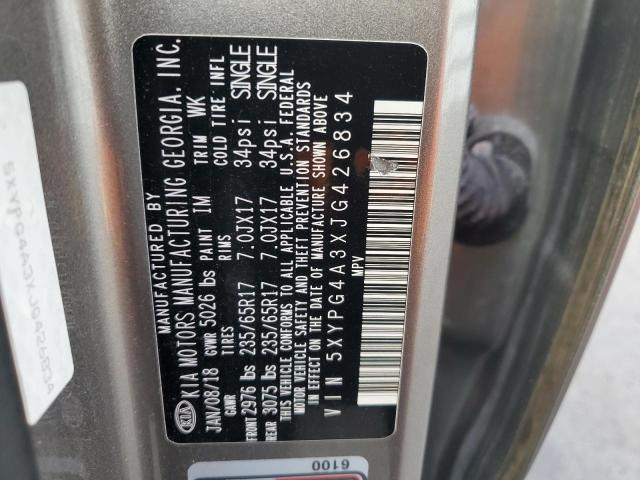 2018 KIA SORENTO LX 5XYPG4A3XJG426834