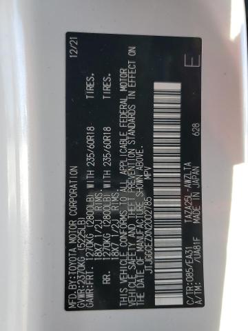 2022 LEXUS NX 350 JTJGGCEZXN2002785