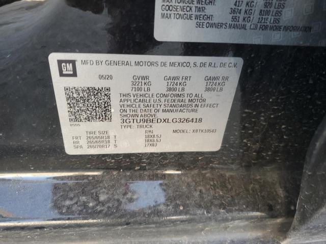 2020 GMC SIERRA K15 - 3GTU9BEDXLG326418