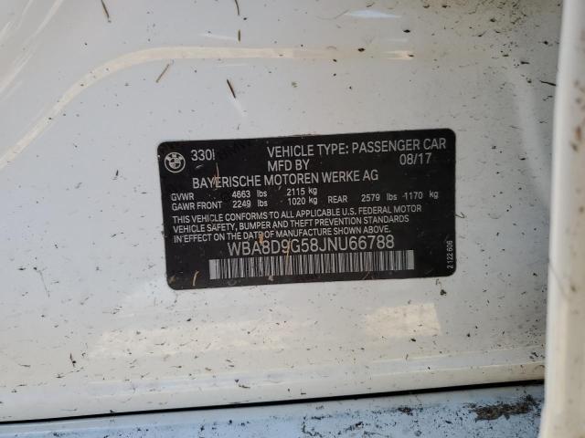2018 BMW 330 XI - WBA8D9G58JNU66788