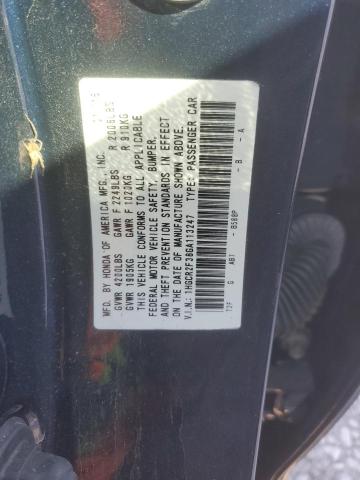 VIN 1HGCR2F38GA113247 2016 HONDA ACCORD no.12