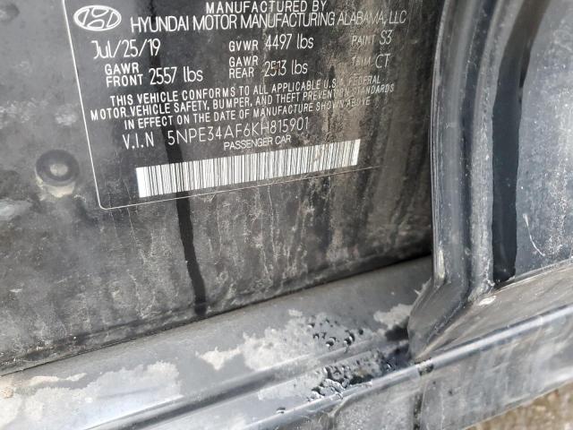 VIN 5NPE34AF6KH815901 2019 HYUNDAI SONATA no.12