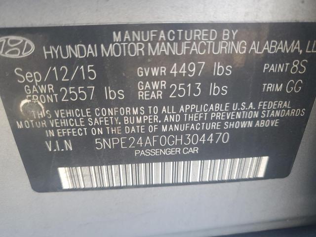 2016 HYUNDAI SONATA 5NPE24AF0GH304470