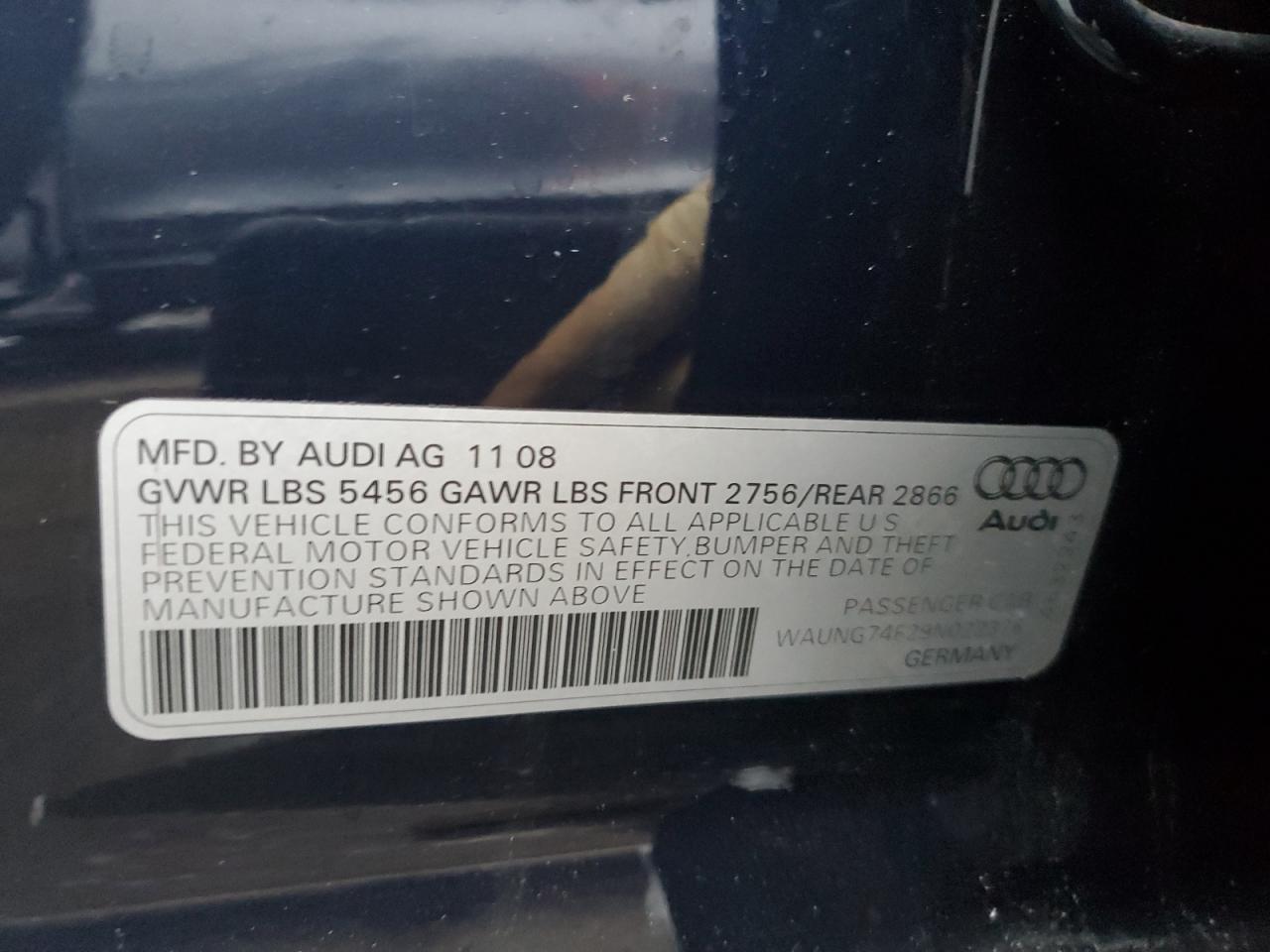 Lot #3033235866 2009 AUDI A6 PREMIUM