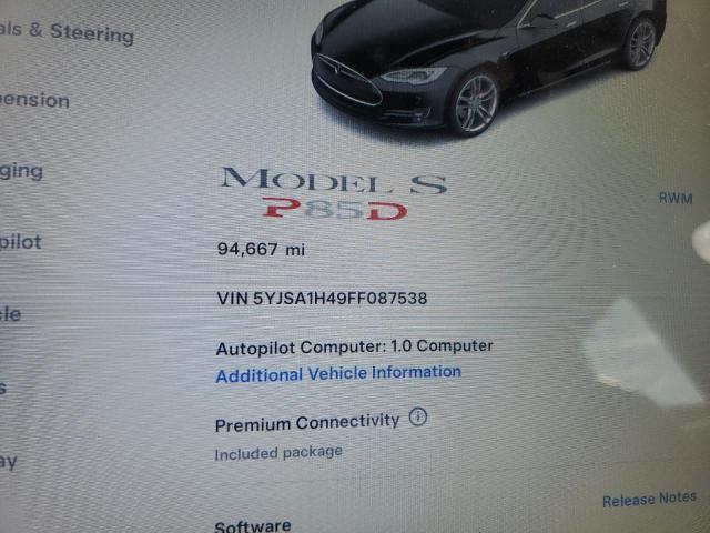 2015 TESLA MODEL S P8 5YJSA1H49FF087538