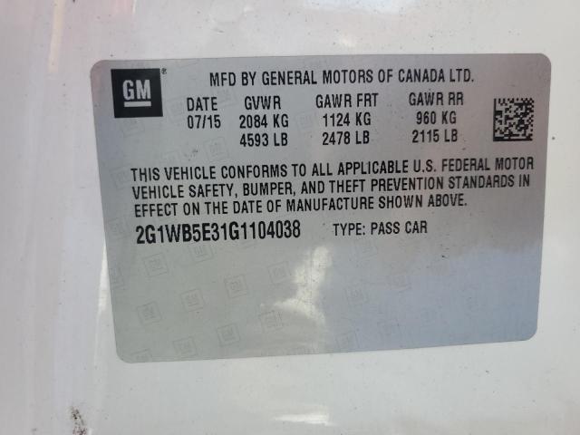 2016 CHEVROLET IMPALA LIM - 2G1WB5E31G1104038