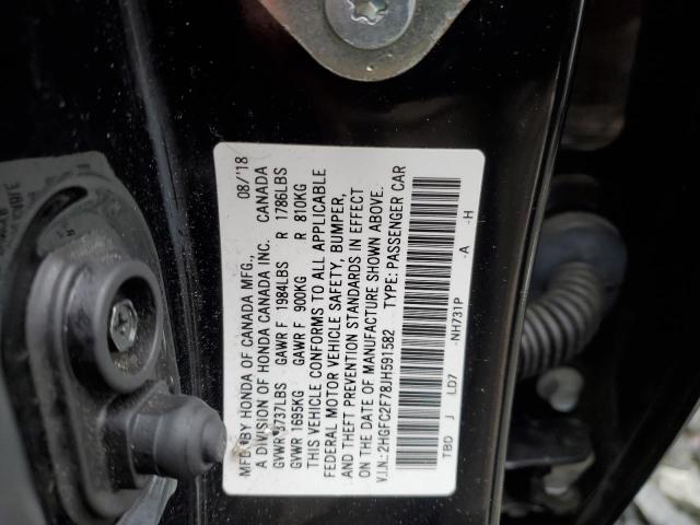 2018 HONDA CIVIC EX - 2HGFC2F78JH591582