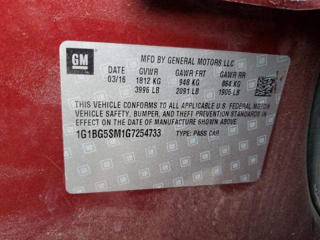 2016 CHEVROLET CRUZE PREM - 1G1BG5SM1G7254733