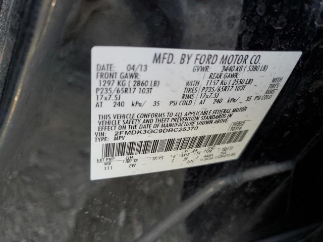 VIN 2FMDK3GC9DBC25370 2013 FORD EDGE no.13