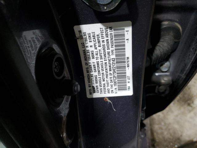 2017 HONDA CIVIC EX - 19XFC2F75HE213143