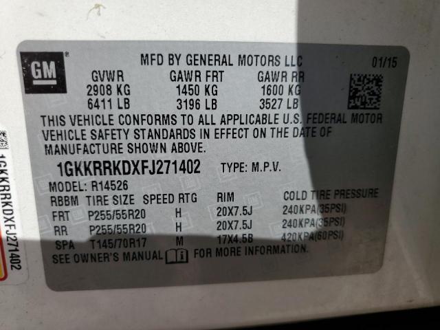 2015 GMC ACADIA SLT - 1GKKRRKDXFJ271402