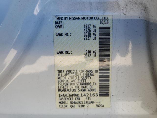 2017 NISSAN ALTIMA 2.5 - 1N4AL3AP0HC142163