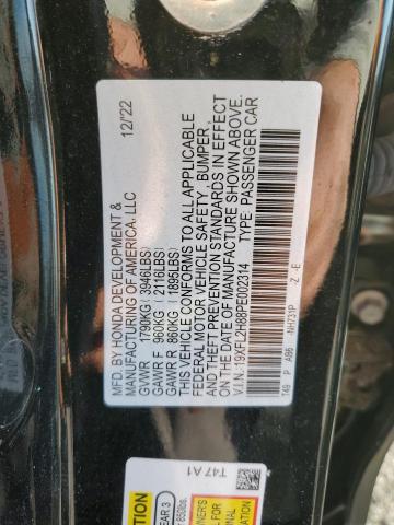 VIN 19XFL2H88PE002314 2023 HONDA CIVIC no.12