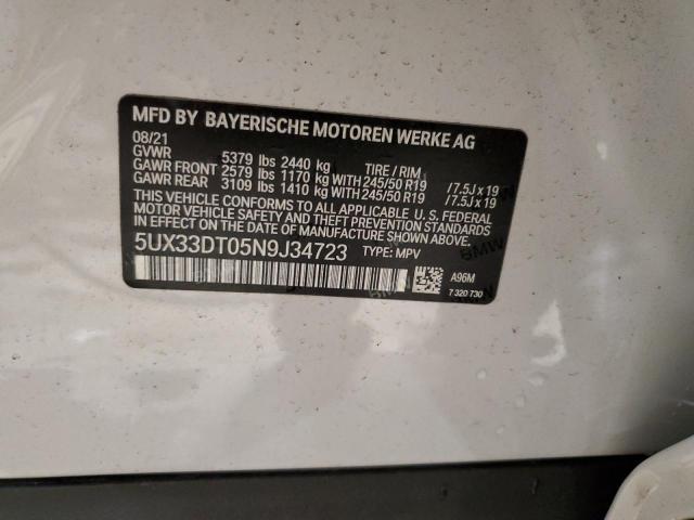 2022 BMW X4 XDRIVE3 - 5UX33DT05N9J34723