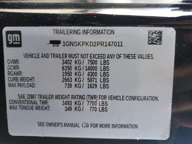 2023 CHEVROLET TAHOE K150 - 1GNSKPKD2PR147011