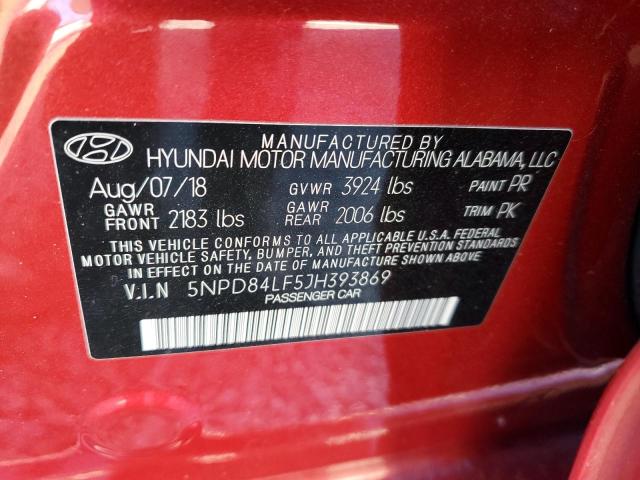 VIN 5NPD84LF5JH393869 2018 HYUNDAI ELANTRA no.12