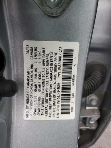 2018 HONDA CIVIC LX - 2HGFC2F52JH546619