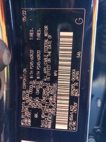 2022 TOYOTA 4RUNNER LI JTEKU5JR6N6070285