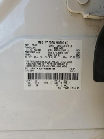 VIN 2FMTK4J87FBB38155 2015 FORD EDGE no.14