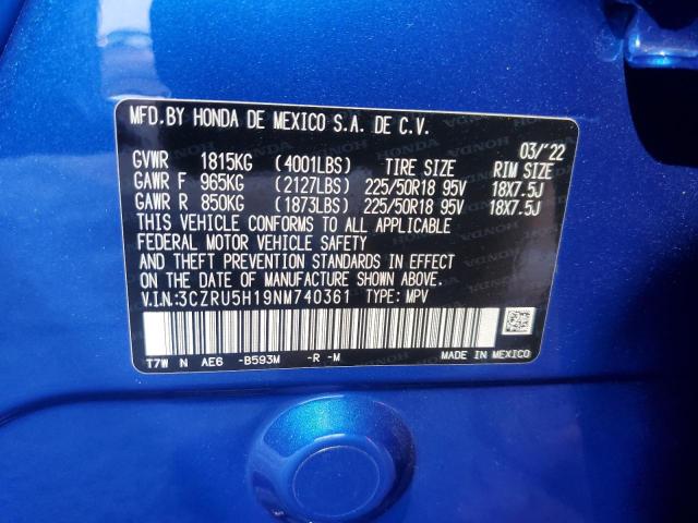 2022 HONDA HR-V SPORT - 3CZRU5H19NM740361