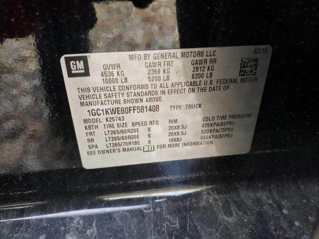 2015 CHEVROLET SILVERADO - 1GC1KWE80FF581408