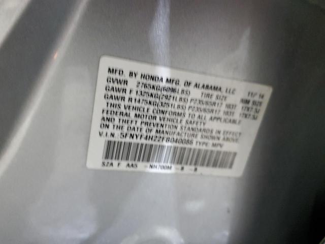 2015 HONDA PILOT 5FNYF4H22FB040086