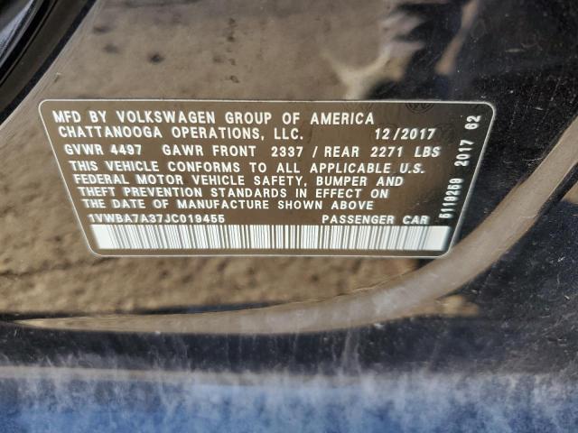 2018 VOLKSWAGEN PASSAT SE - 1VWBA7A37JC019455