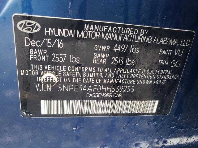 2017 HYUNDAI SONATA SPO - 5NPE34AF0HH539255