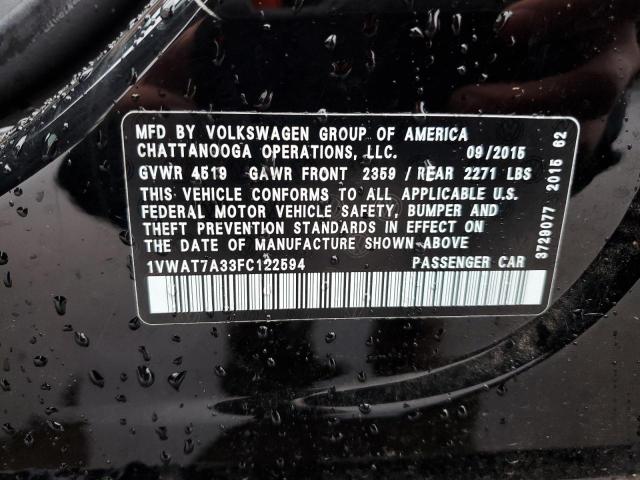 2015 VOLKSWAGEN PASSAT S - 1VWAT7A33FC122594
