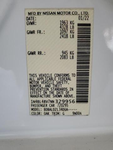 2022 NISSAN ALTIMA S - 1N4BL4BV7NN329956