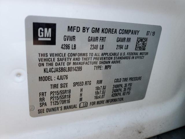 2020 BUICK ENCORE PRE - KL4CJASB6LB014289