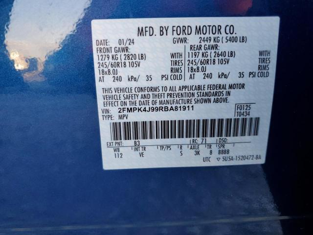 VIN 2FMPK4J99RBA81911 2024 FORD EDGE no.12