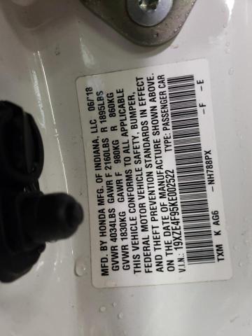 2019 HONDA INSIGHT TO 19XZE4F95KE002522