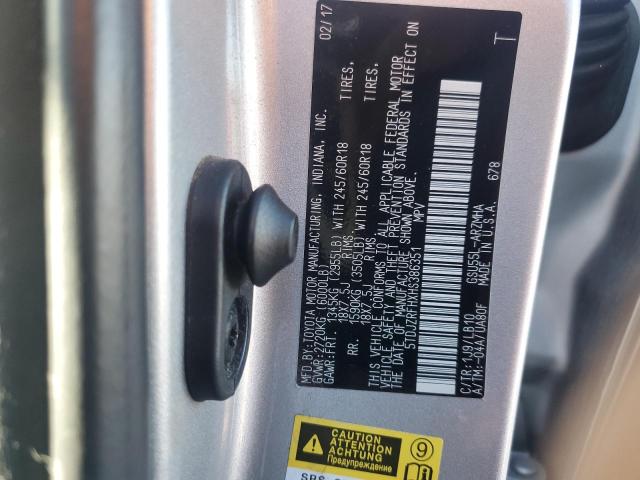 2017 TOYOTA HIGHLANDER - 5TDJZRFHXHS386351