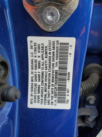2016 HONDA CIVIC EX - 19XFC2F73GE089985