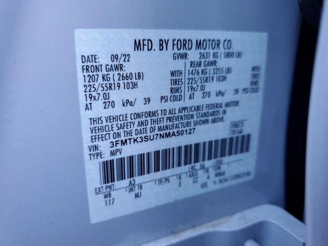 2022 FORD MUSTANG MA - 3FMTK3SU7NMA50127